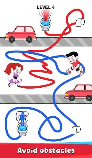 Toilet Rush Race: Draw Puzzle