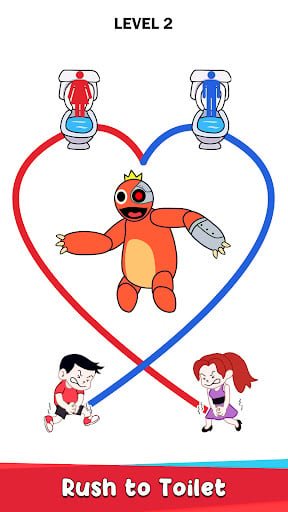 Toilet Rush Race: Draw Puzzle